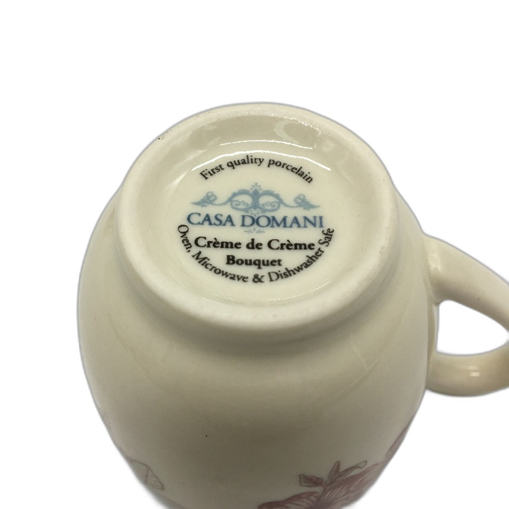 Casa Domani Creme de Creme Boquet Red Floral 2 Setting Tea Pot & Creamer Set