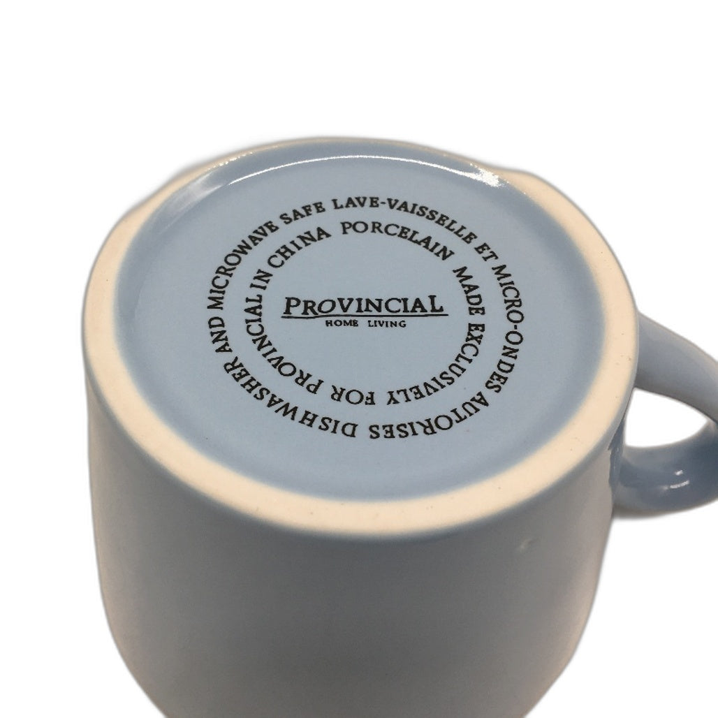 Provincial Home Living Light Blue Ceramic 9 Piece Coffe Cup Set With Sugar Bowl