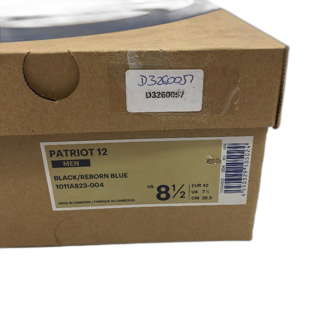 Asics Patriot 12 Black & Blue Lace Up Classic Sneakers Mens US 8.5 EU 42 NEW