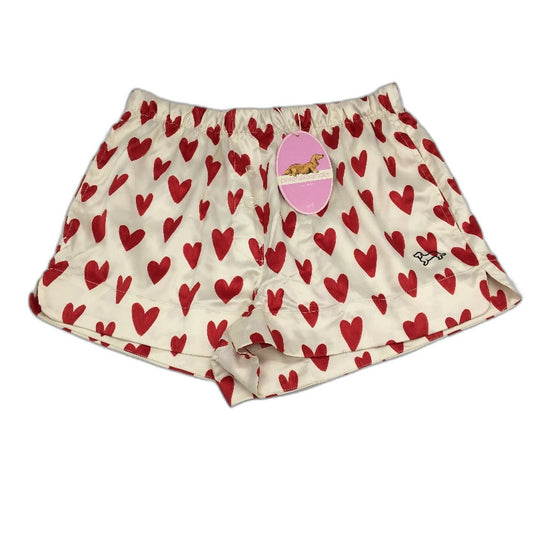 Peter Alexander Just Married Satin Hearts Boxer Shorts Ladies Size XS NEW