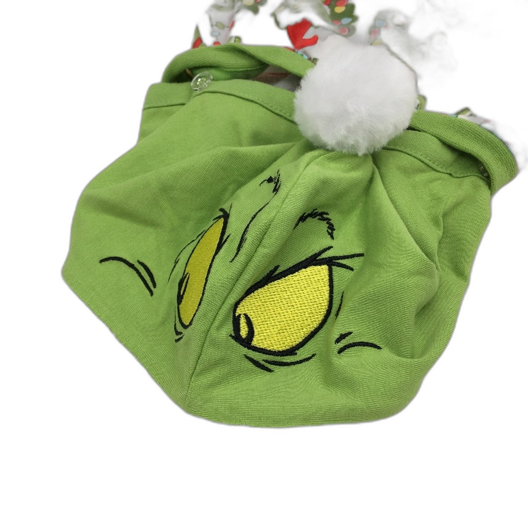 Peter Alexander The Grinch Fair Isle Fur Lined Hood Dog Hoodie Size Large NEW