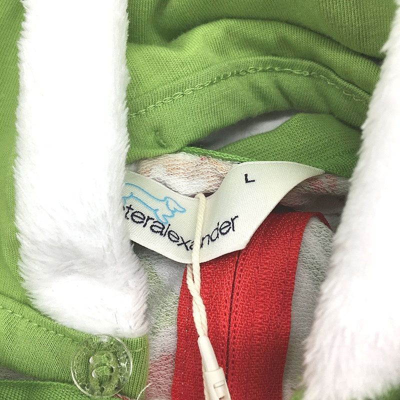 Peter Alexander The Grinch Fair Isle Fur Lined Hood Dog Hoodie Size Large NEW