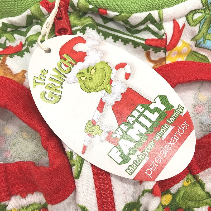 Peter Alexander The Grinch Fair Isle Fur Lined Hood Dog Hoodie Size Medium NEW