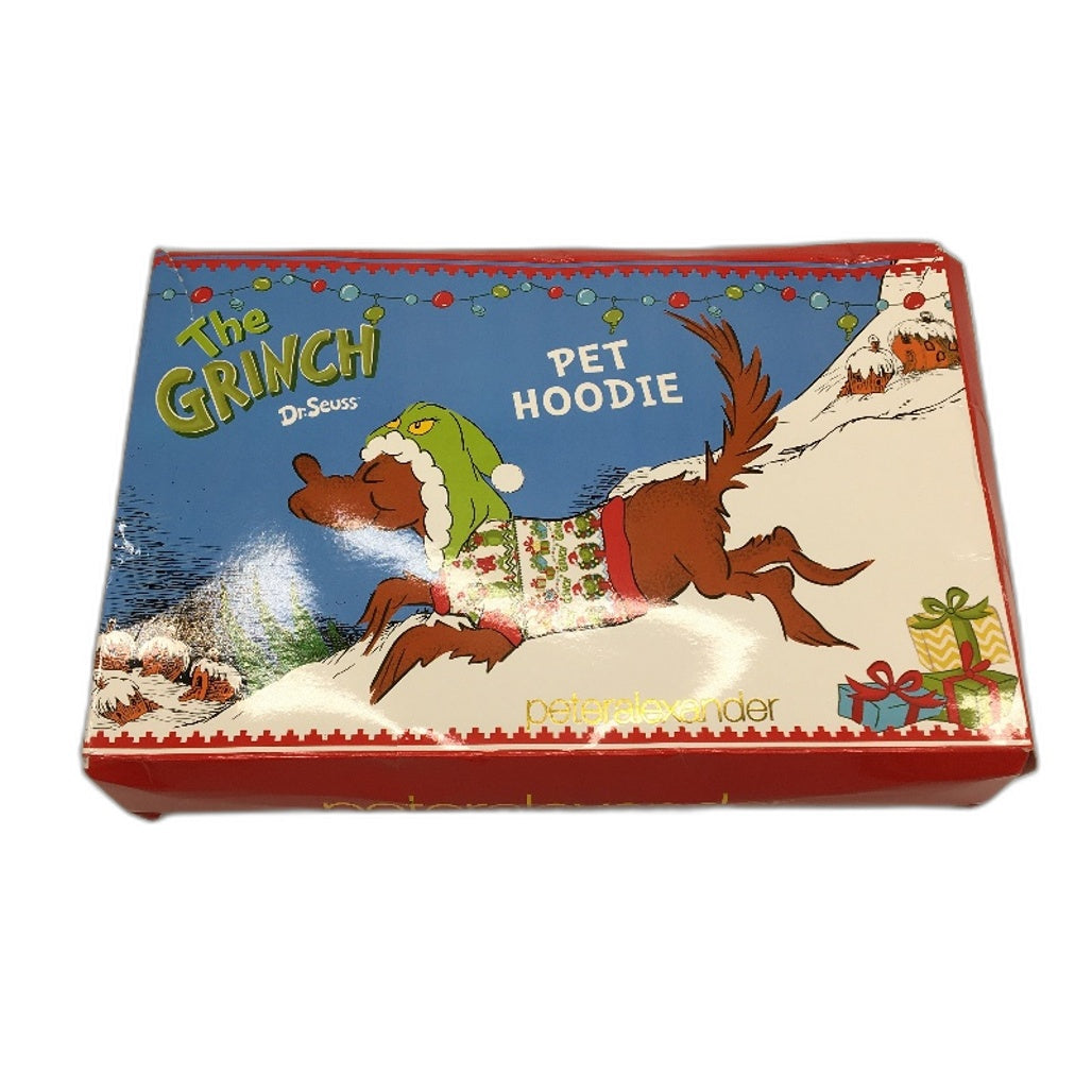 Peter Alexander The Grinch Fair Isle Fur Lined Hood Dog Hoodie Size Small NEW