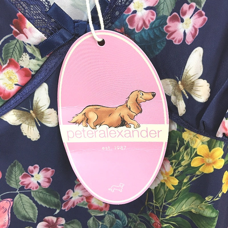 Peter Alexander Botanical Classic Printed Blue Slinky Nightie Ladies Size XL NEW