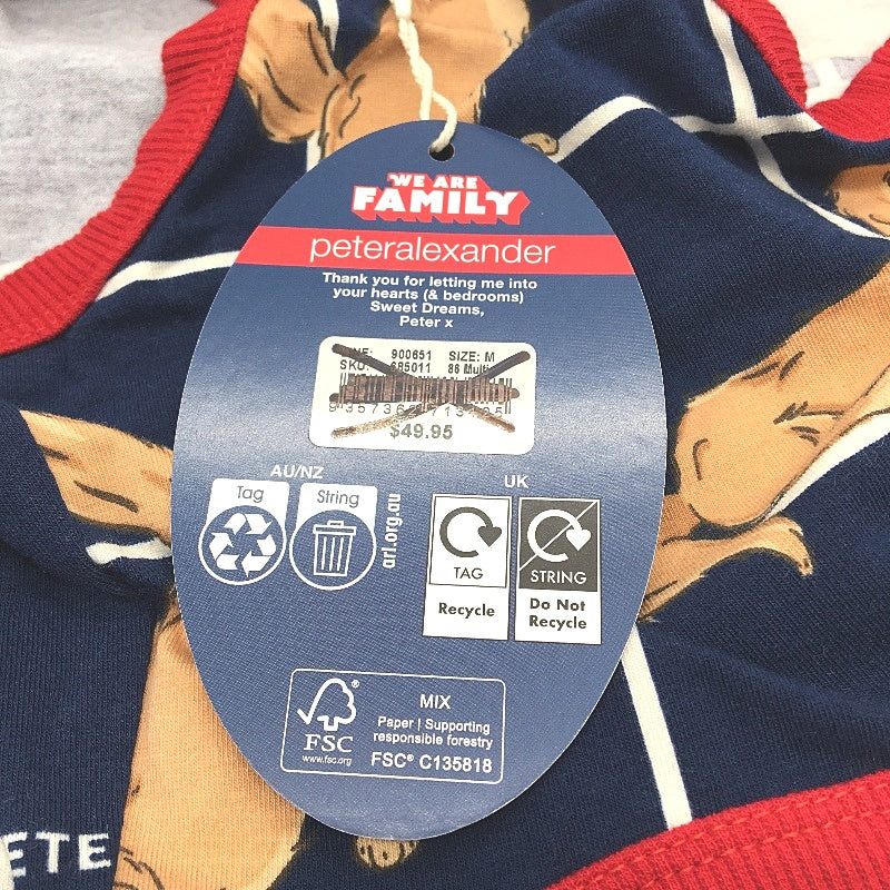 Peter Alexander Penny Wonderdog Navy Cotton Dog Tee Size Medium NEW