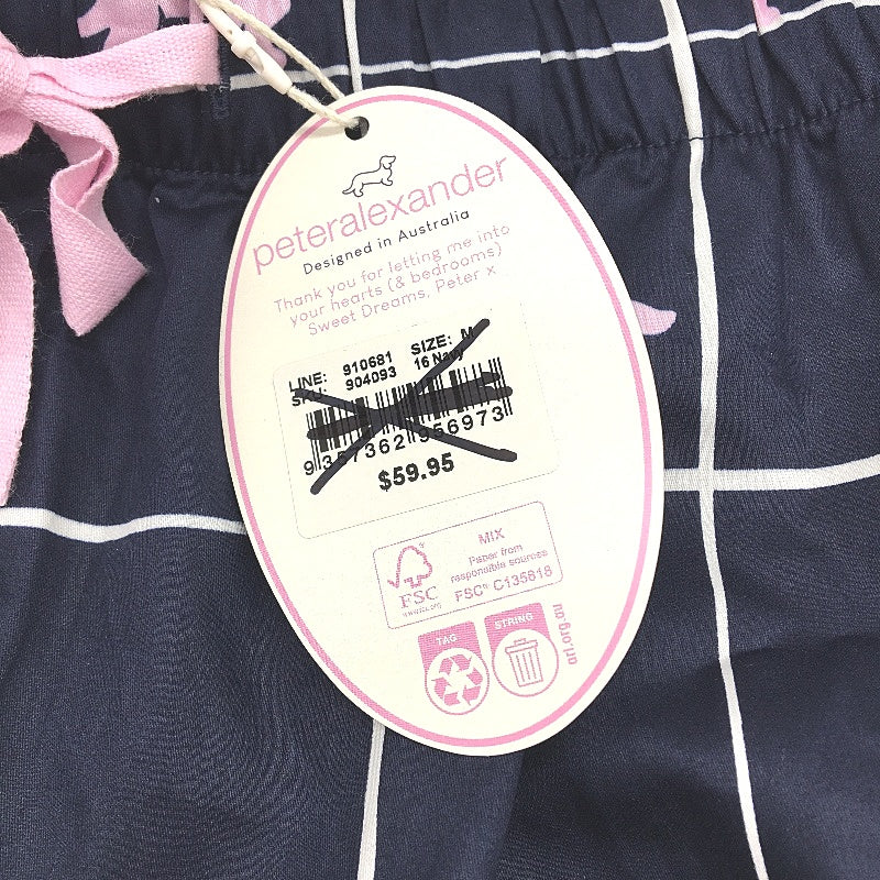 Peter Alexander Bedtime Stories Logo Cotton Mid Shorts Ladies Size Medium NEW