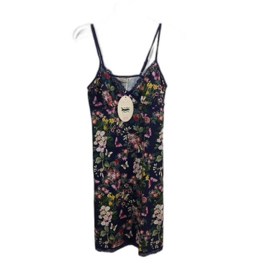 Peter Alexander Botanical Classic Printed Blue Slinky Nightie Ladies Size M NEW