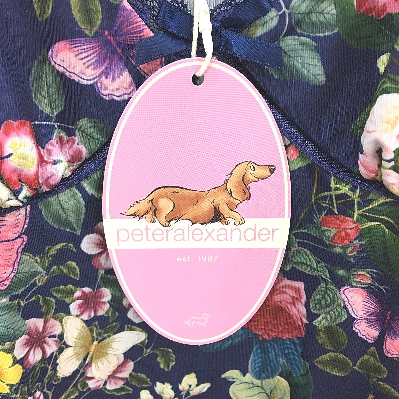 Peter Alexander Botanical Classic Printed Blue Slinky Nightie Ladies Size M NEW