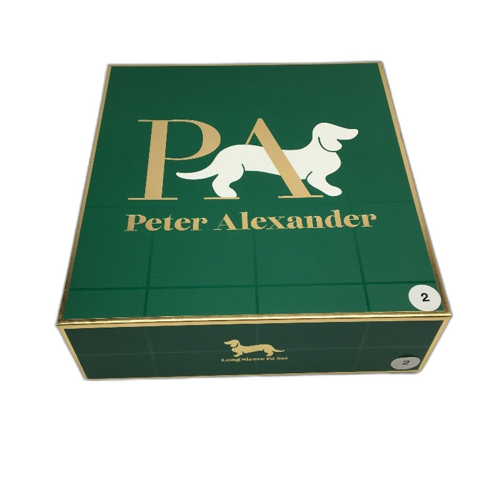 Peter Alexander Junior Green Check Satin Long Pyjama Set Kids Size 2 NEW