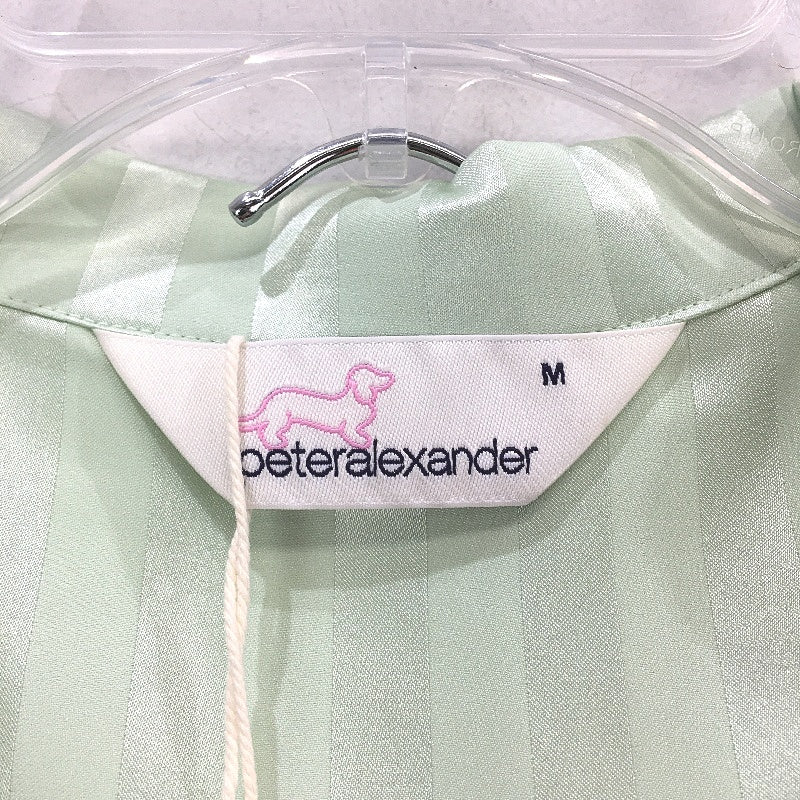 Peter Alexander Pistachio Stripe Chic Satin Shortie PJ Set Ladies Sz Medium NEW