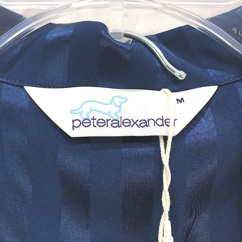 Peter Alexander Navy Stripe Chic Satin Shortie PJ Set Mens Size Medium NEW