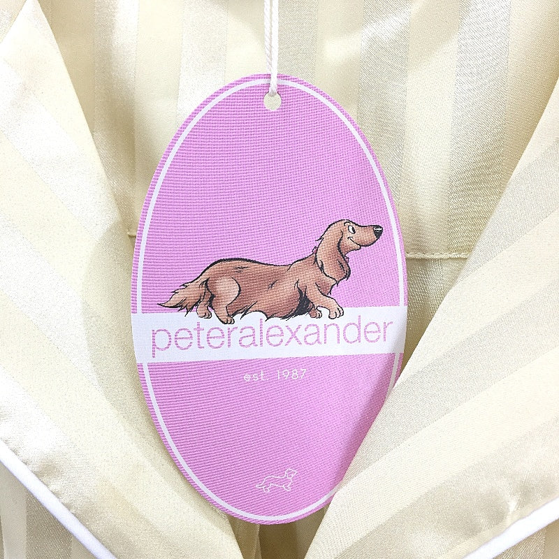 Peter Alexander Butter Stripe Chic Satin Shortie PJ Set Ladies Size Large NEW