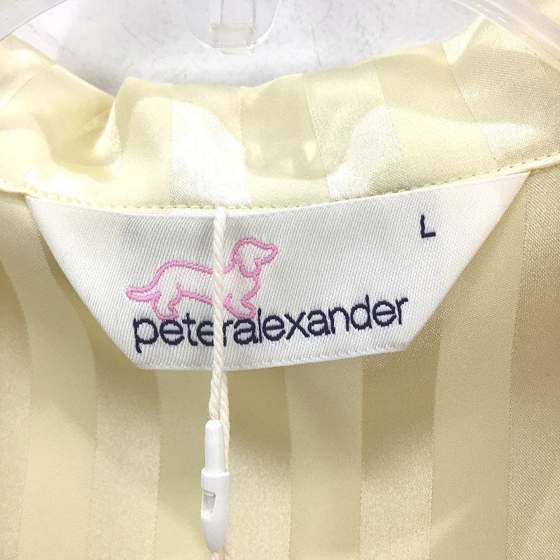 Peter Alexander Butter Stripe Chic Satin Shortie PJ Set Ladies Size Large NEW