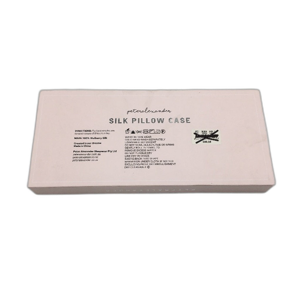 Peter Alexander Mulberry Silk Pastel Pink Pillow Case One Size 50x75cm NEW