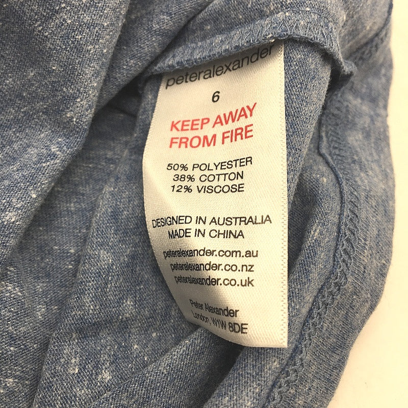 Peter Alexander Blue Viscose Blend Short Pyjama Set Junior Boys Size 6 NEW