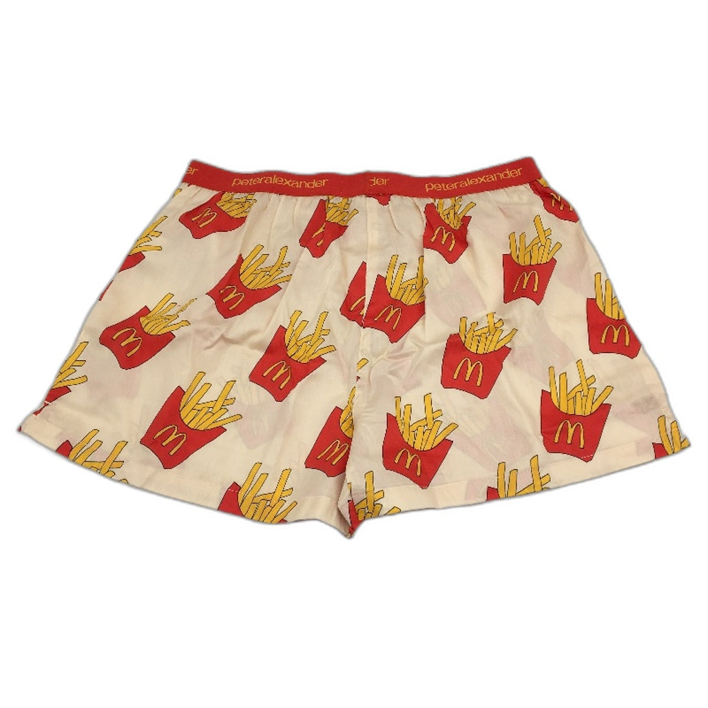 Peter Alexander Maccas French Fries Cotton Boxer Shorts Ladies Size Medium NEW