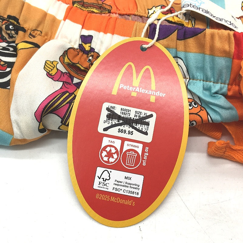 Peter Alexander McDonalds Mascots Cotton Lounge Shorts Mens Size XL NEW