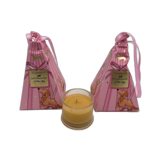 Glasshouse Fragrances 2pk A Tahaa Affair Vanilla Caramel 30g Soy Candle Jars NEW