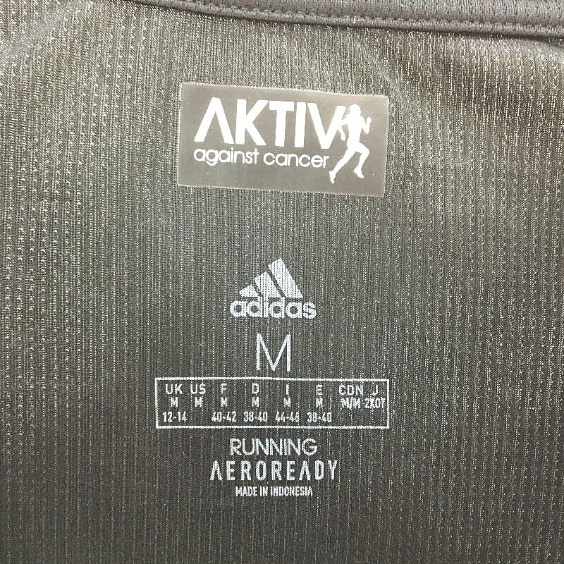 Adidas AeroReady AKTIV Against Cancer Black Run It Tee Ladies Size Medium NEW