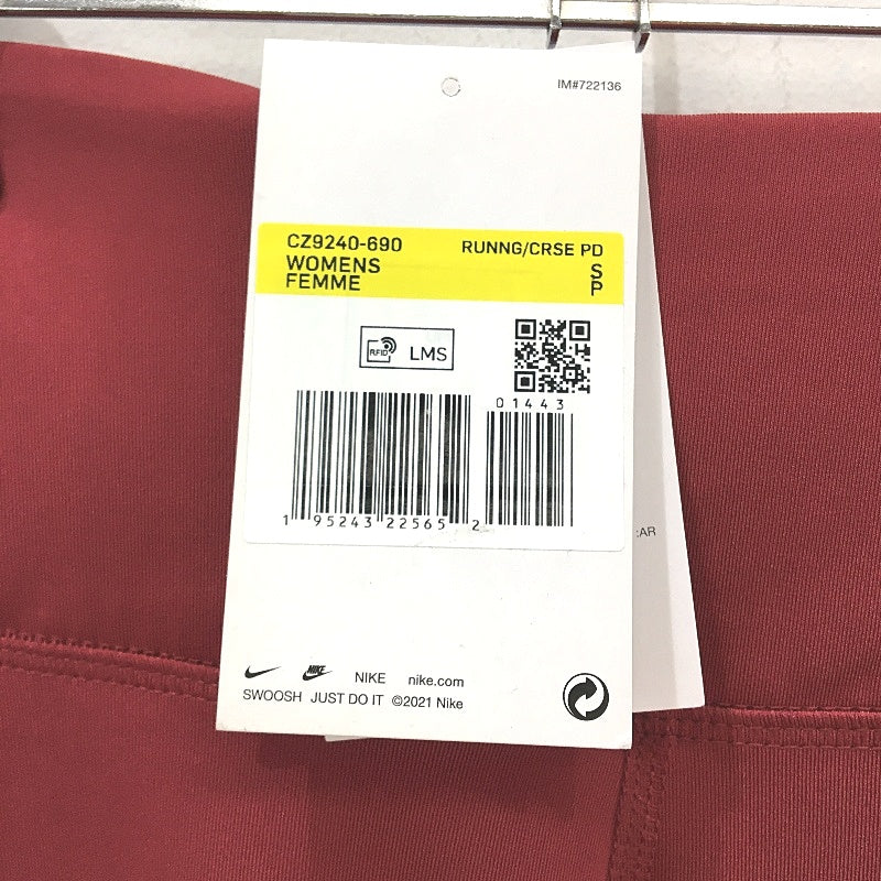 Nike Fast Pocket Mid Rise Red Running Full Leggings Ladies Size Small NEW