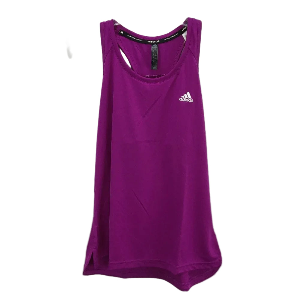 Adidas PrimeBlue AeroReady 3 Stripes Purple Tank Top Ladies Size Medium NEW