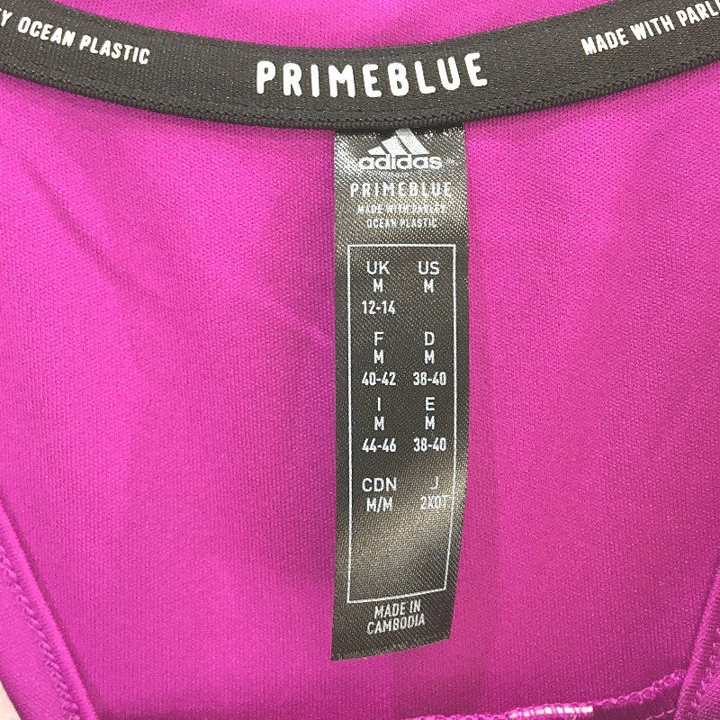 Adidas PrimeBlue AeroReady 3 Stripes Purple Tank Top Ladies Size Medium NEW