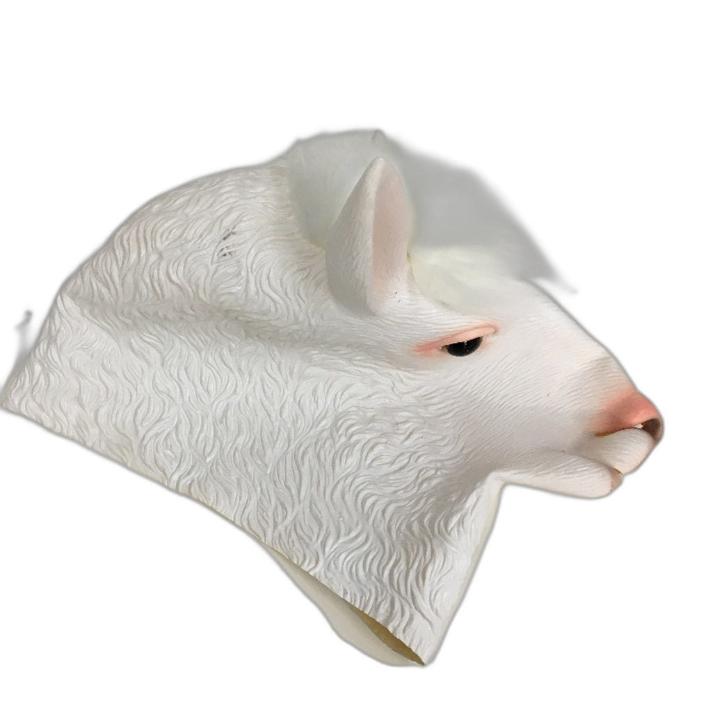 Latex Animal Head Mask Costume Halloween Party Outfit Alpaca Llama With Hole NEW