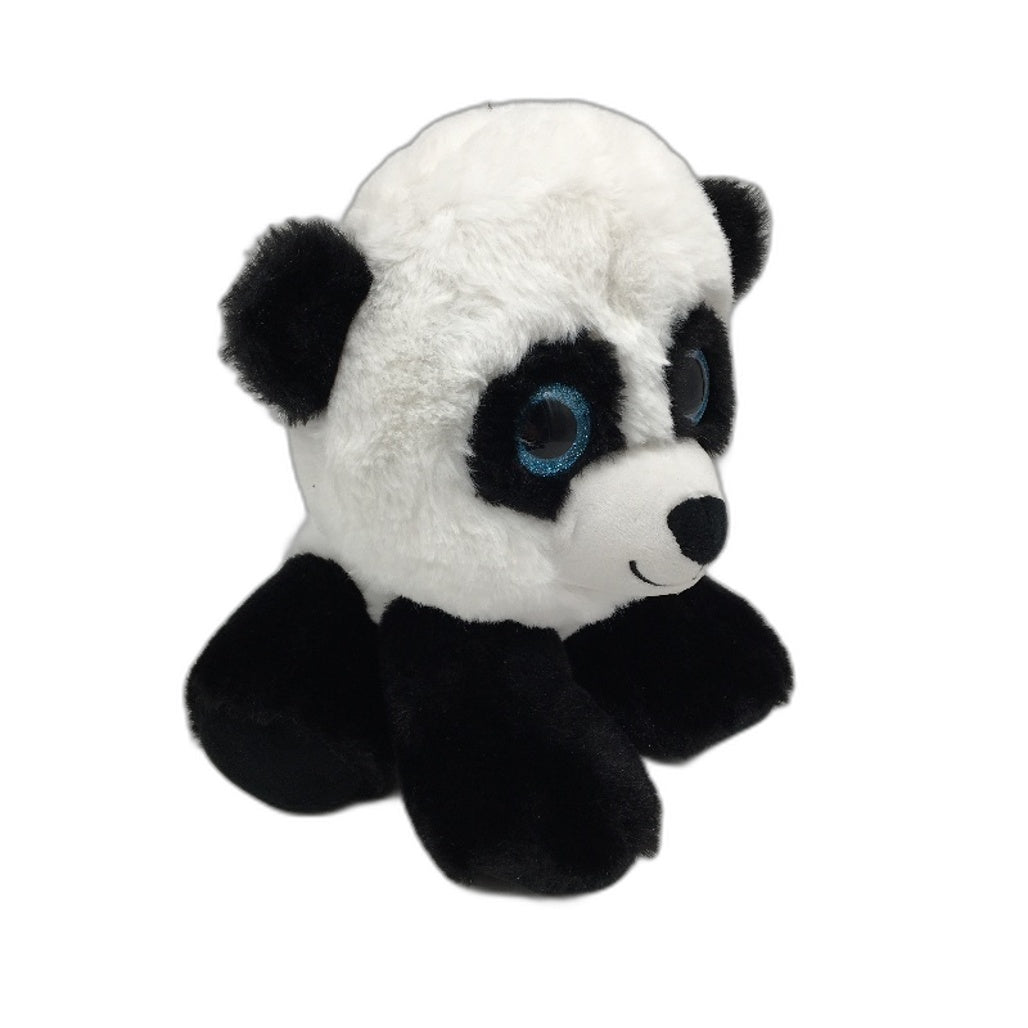 Panda 2 Pack Bundle Fluffy Sitting Plush Toy & Mini Sequin Cushion Age 5Y+ NEW