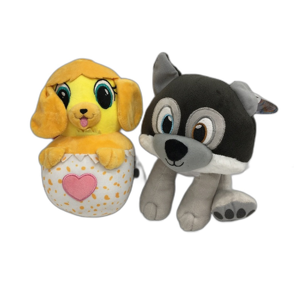 Puppy Dog 2 Pack Toys Bundle Soft Plush Hatchimal Egg & Husky Age 3Y+ NEW