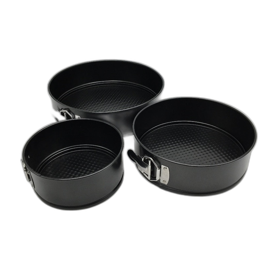 RFAQK 3PCS Cake Tins Springform Nonstick Leakproof With Parchment Paper NEW