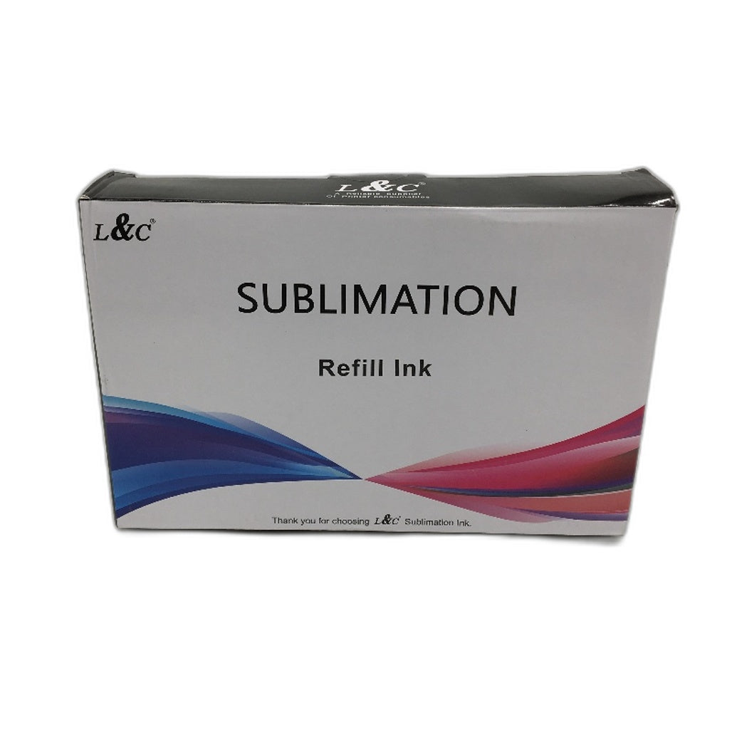 L&C Thermal Sublimation Ink For Epson ET Printer Refill 100ML x 5PCS KKCMY NEW