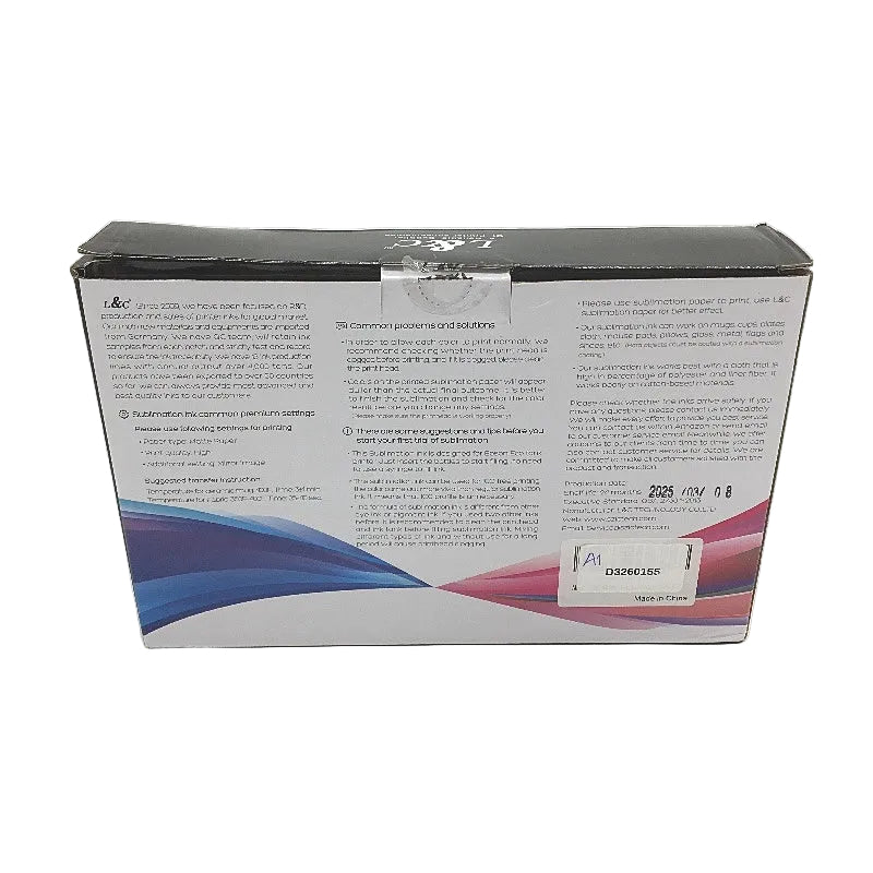 L&C Thermal Sublimation Ink For Epson ET Printer Refill 100ML x 5PCS KKCMY NEW