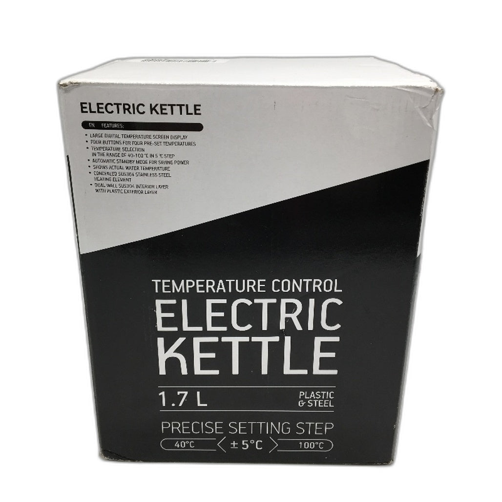 Stainless Steel 1.7L Electric Water Kettle Temperature Control Auto Shut Off NEW