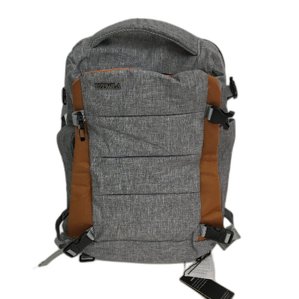Tzowla 40L Travel Carry On Backpack Expandable With Anti Theft Lock Grey NEW