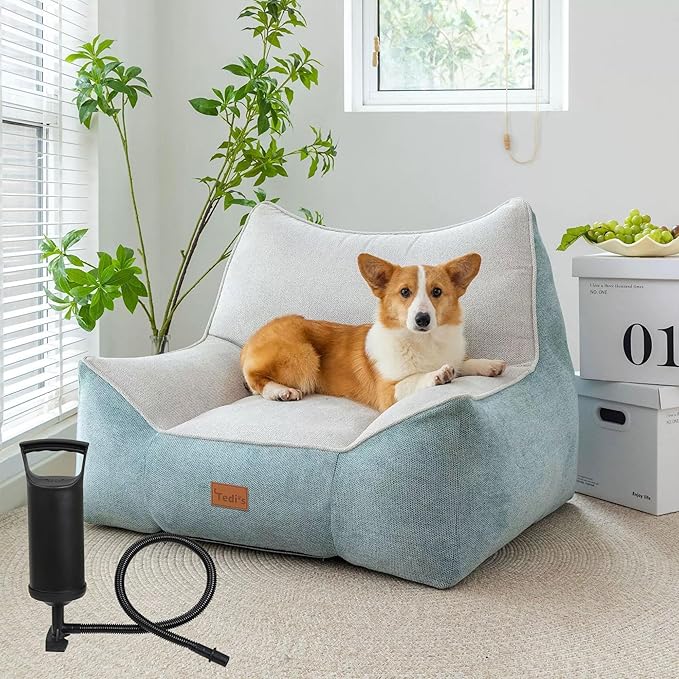 Tedi's Pet Calming Sofa Bed For Small Medium Dog Cat Removable Cover Blue NEW