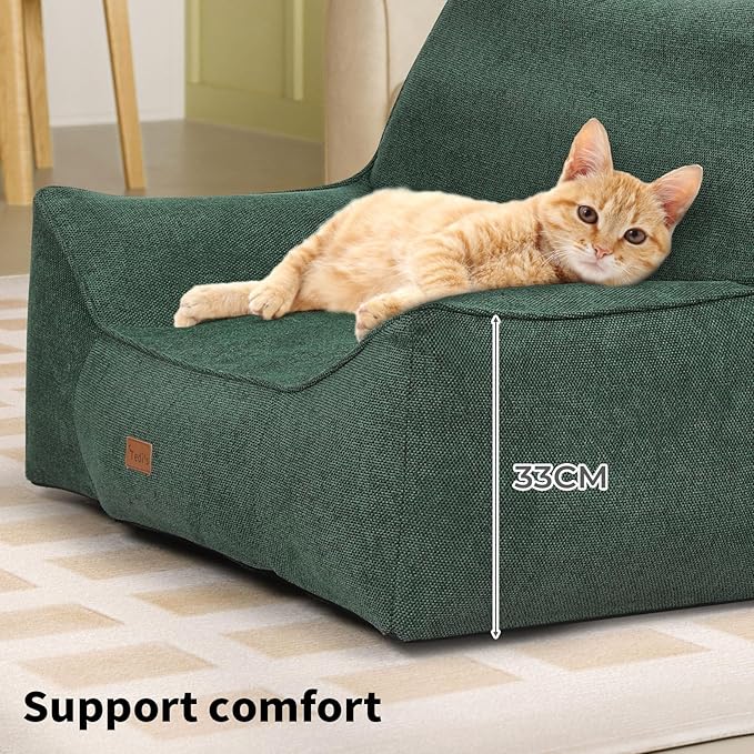 Tedi's Pet Calming Sofa Bed For Small Medium Dog Cat Removable Cover Green NEW
