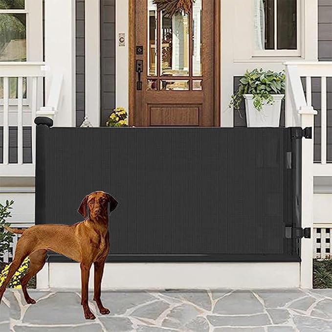 Retractable Mesh Safety Gate For Dogs Baby Extra Wide H86 x W300CM Max NEW