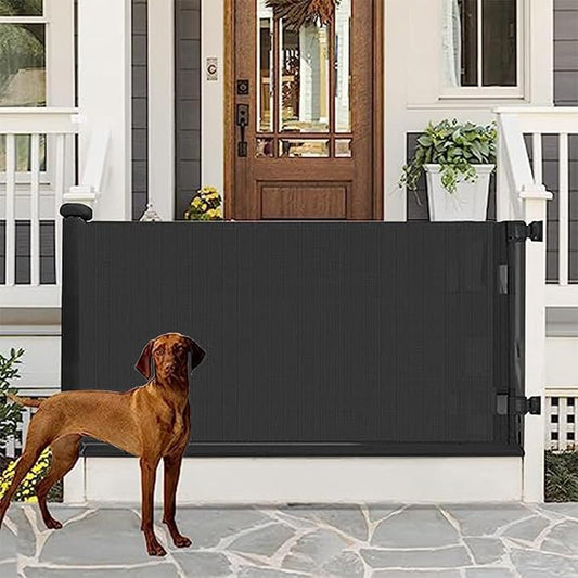Retractable Mesh Safety Gate For Dogs Baby Extra Wide H86 x W300CM Max NEW