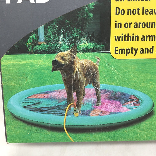 Petplay Large Pet Splash Pad Dog Outdoor Water Toy Use With Garden Hose NEW