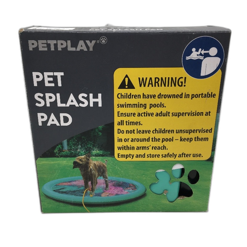 Petplay Large Pet Splash Pad Dog Outdoor Water Toy Use With Garden Hose NEW