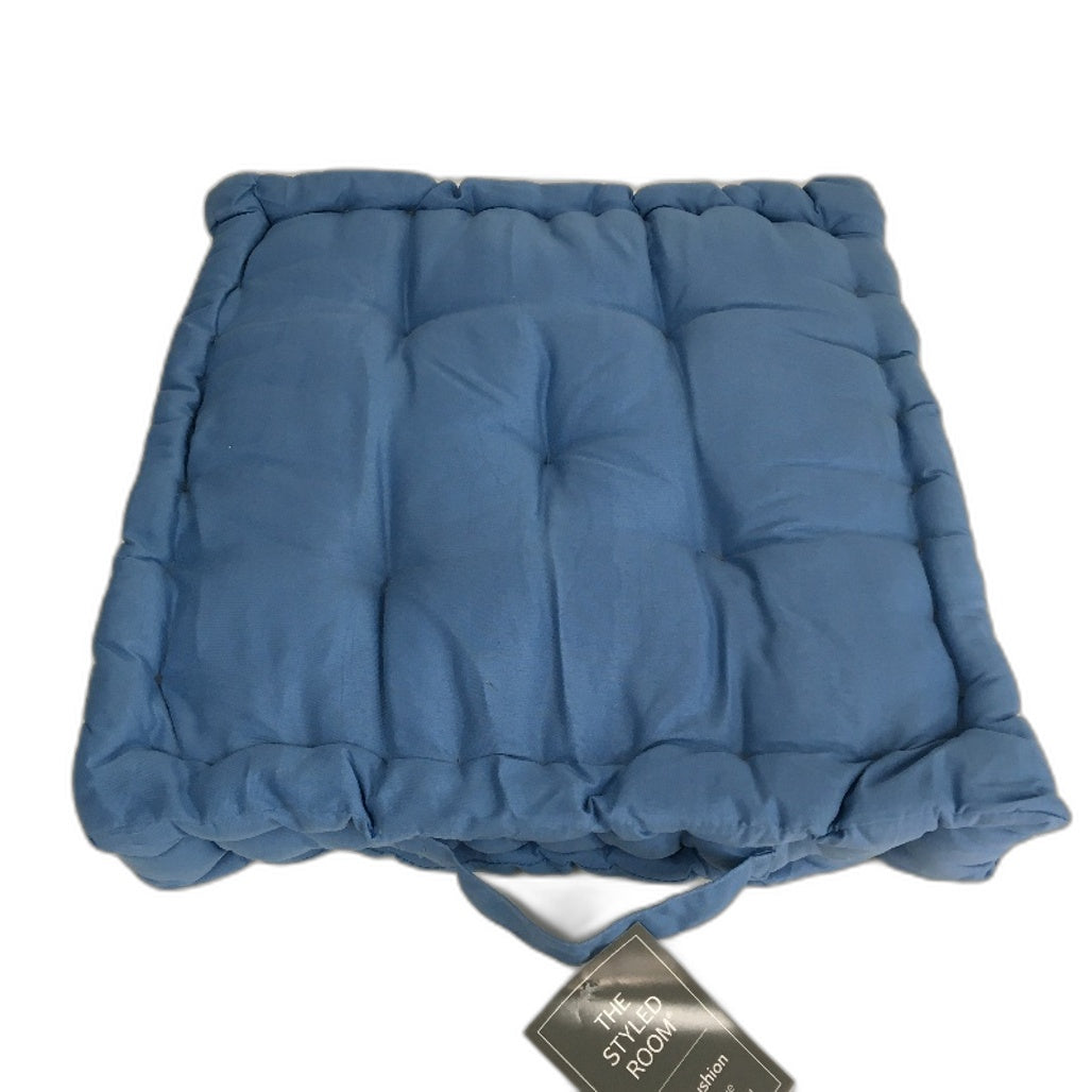 The Styled Room 2 Pack Thick Box Cushion Seat Pads 40x40x8CM Dusty Blue NEW