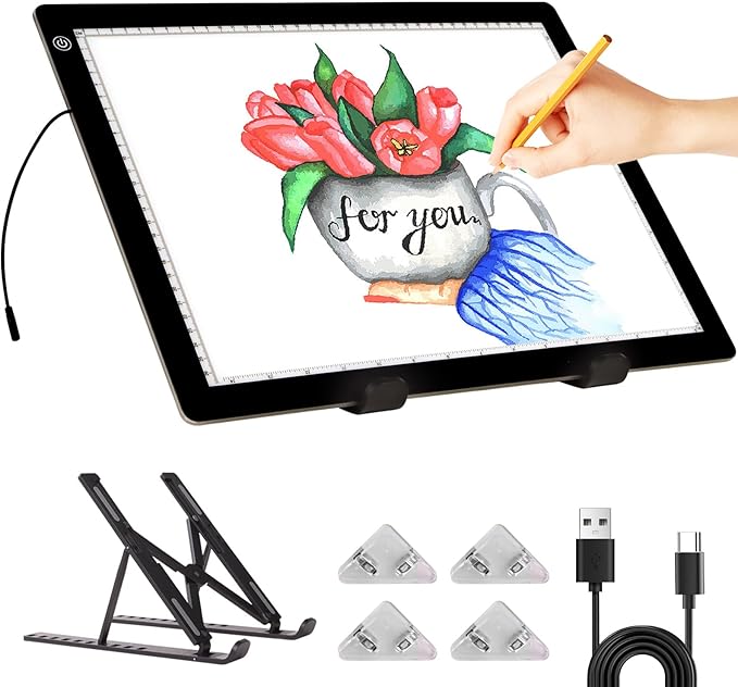 A3 LED Light Tracing Pad 3 Levels Brightness Art Sketching Drawing Board NEW