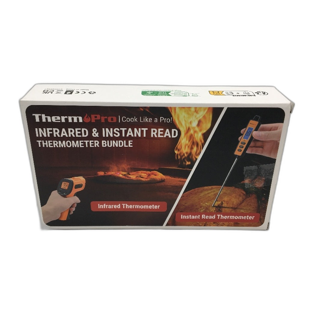 ThermoPro Infrared Gun & Instant Read Thermometer Bundle For Cooking Grill NEW