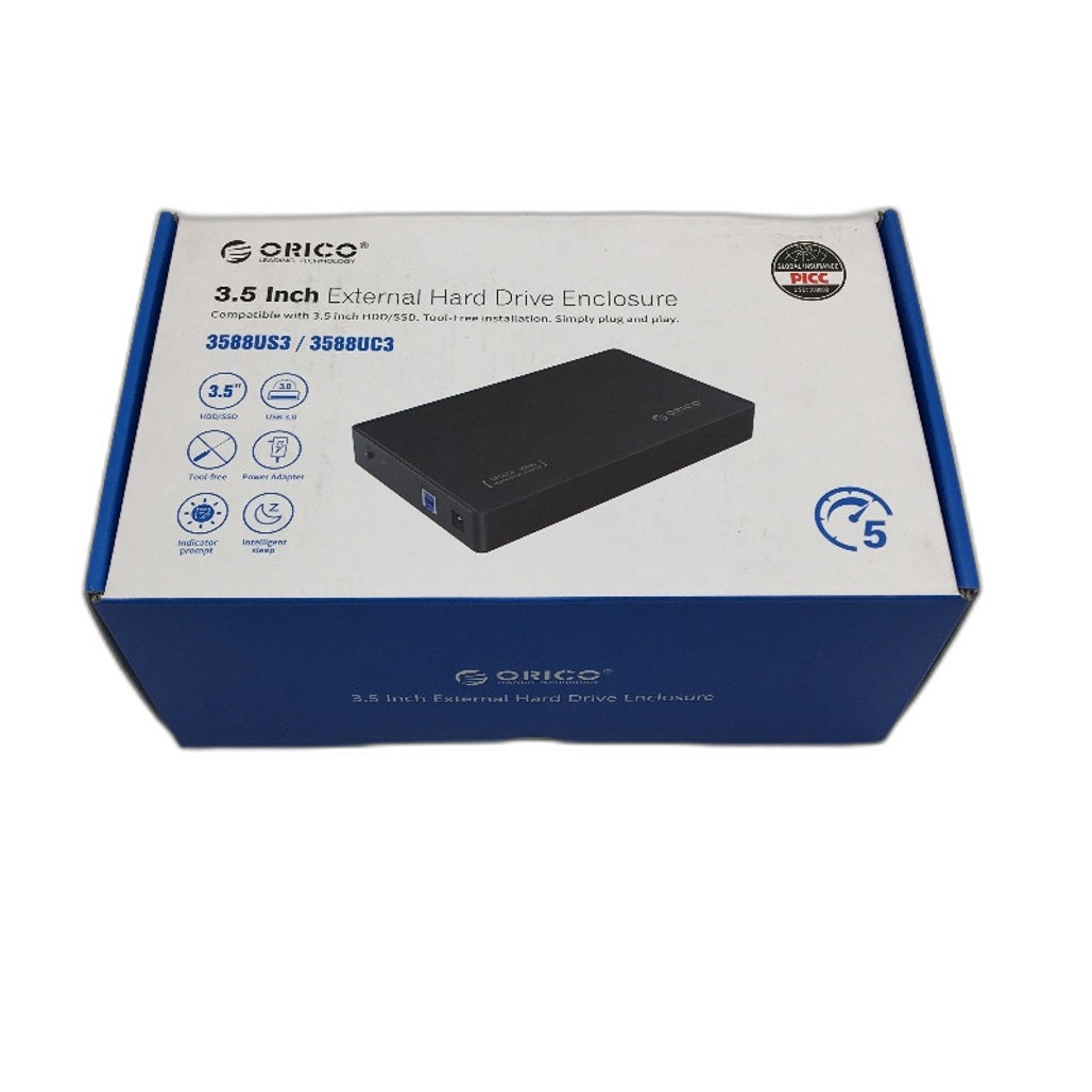 ORICO 3588US3 External Hard Drive Enclosure 3.5 Inch USB 3.0 Tool Free NEW