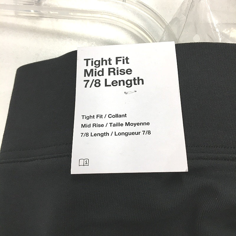 Nike 7/8 Tight Fit Mid Stretch Cotton Black Leggings Ladies Size Medium NEW