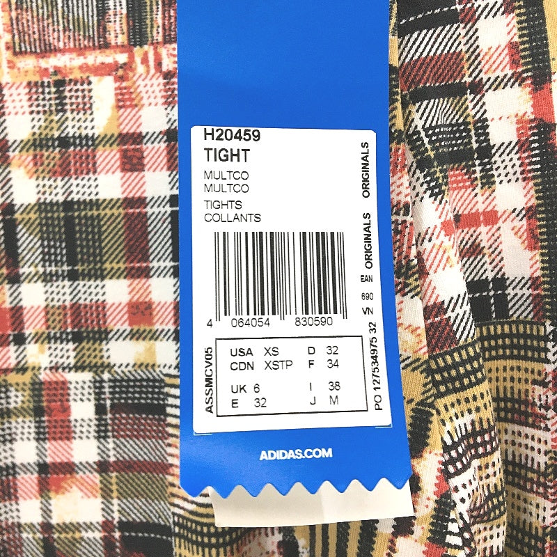 Adidas HER Studio London Check Cropped Mid Rise Tights Ladies Size UK 6 NEW