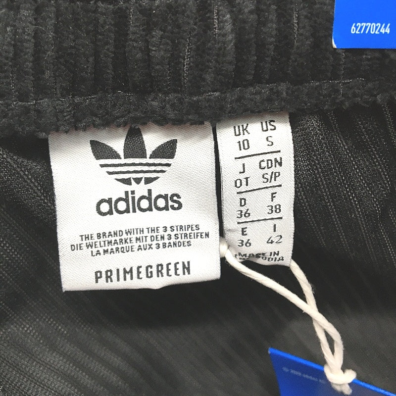 Adidas Adicolor Classics Chunky Black Ribbed Velour Pants Ladies Size UK 10 NEW