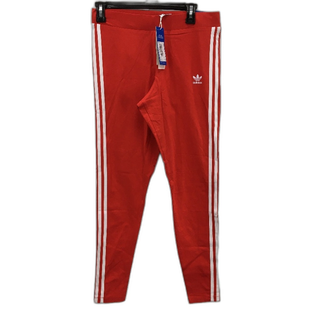 Adidas Originals Adicolor 3 Stripes Red Cotton Tights Ladies Size UK 16 NEW