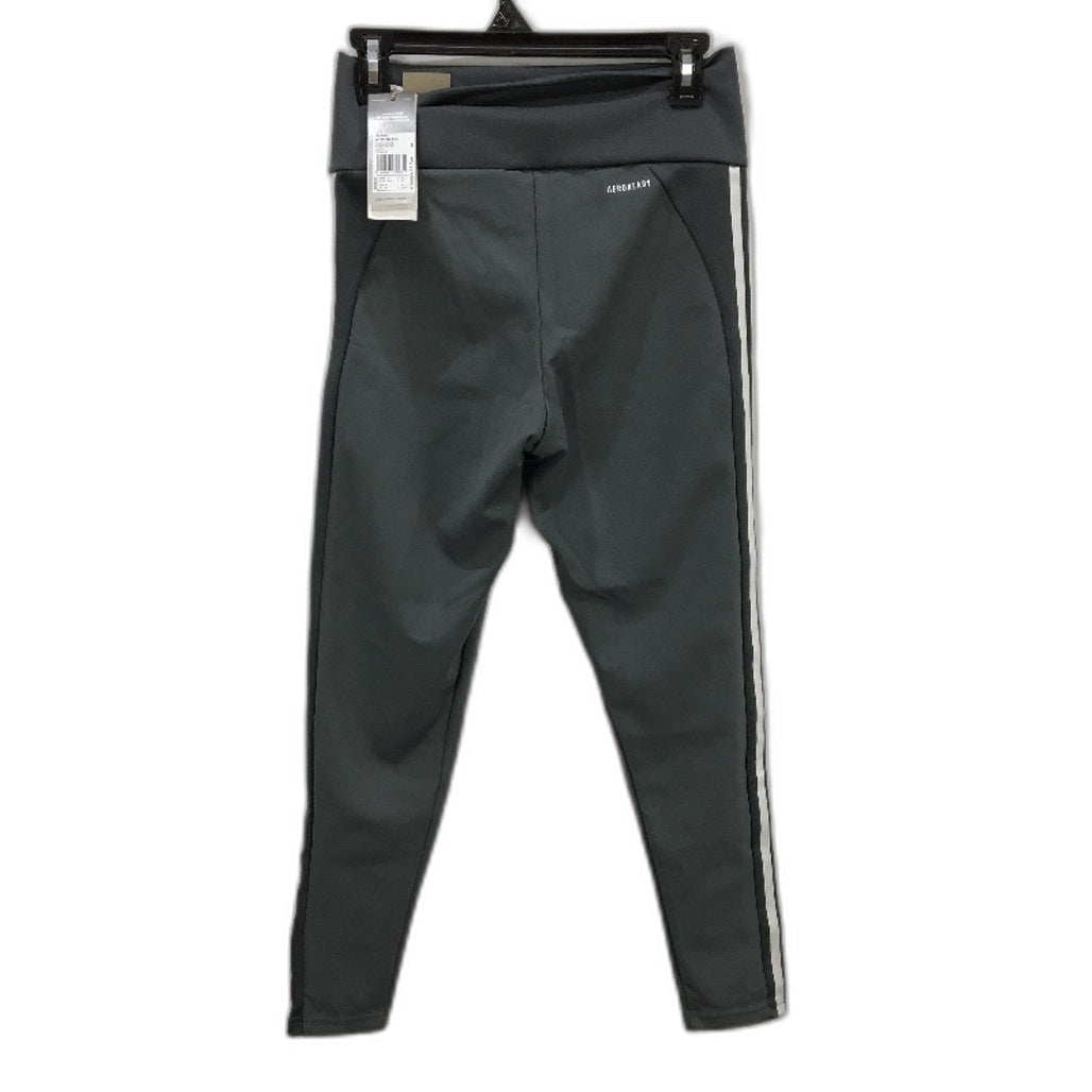 Adidas Designed To Move Hi Rise 3 Stripes 7/8 Grey Tights Ladies Size Medium NEW